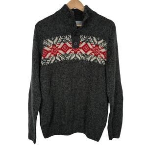 Oscar De La Renta Pullover Fairisle Knit Sweater Size: Small
